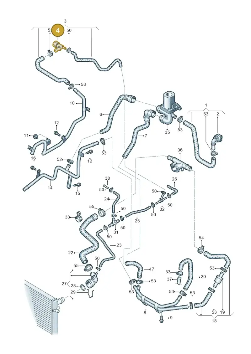 1C0122291A — Volkswagen Caddy panel van (2008-2010) diagram 443121440, position 4