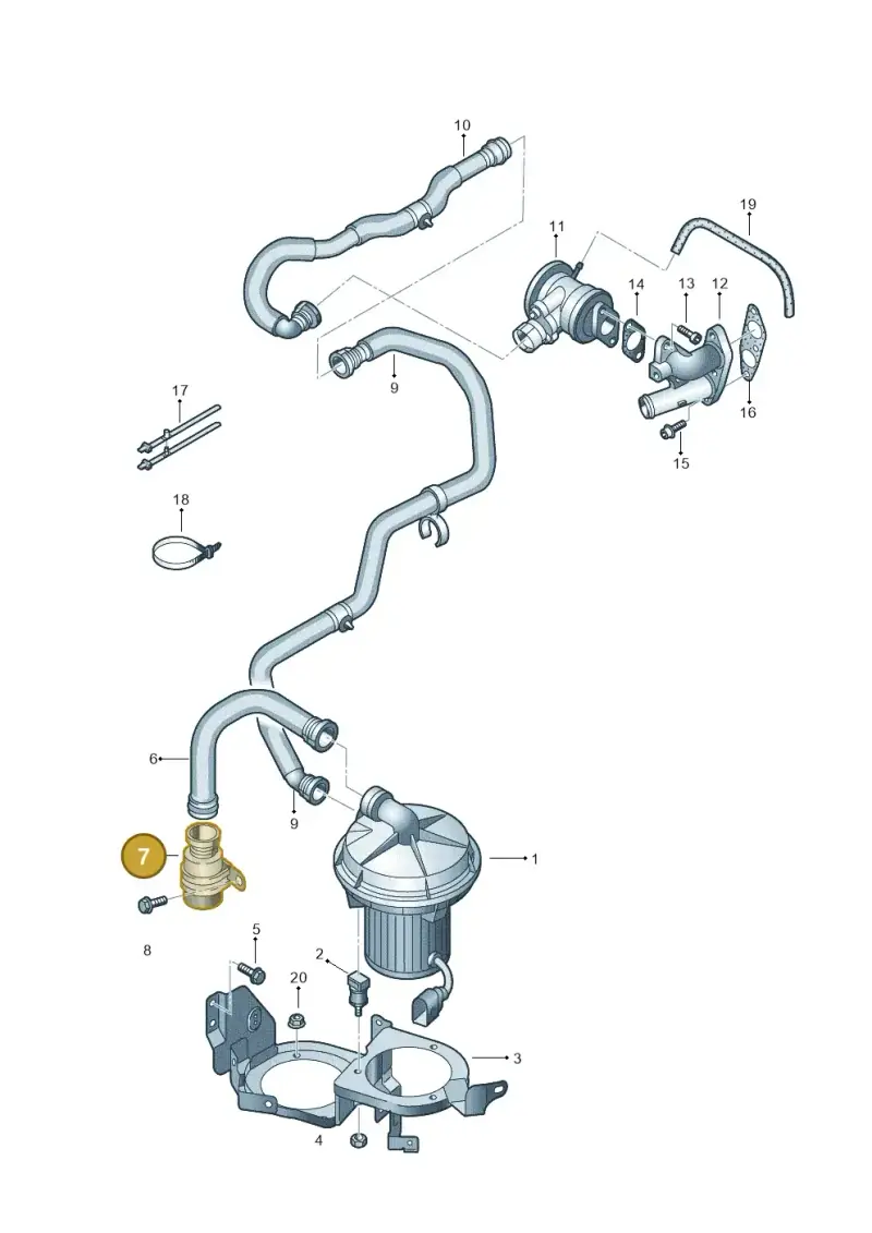 1C0131351A — Volkswagen PHAETON                08> (2007-) diagram 258131100, position 7