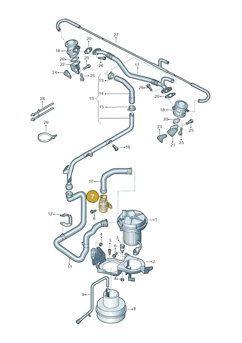 1C0131351A — Volkswagen Phaeton 4motion (2010-2016) diagram 258131150, position 7