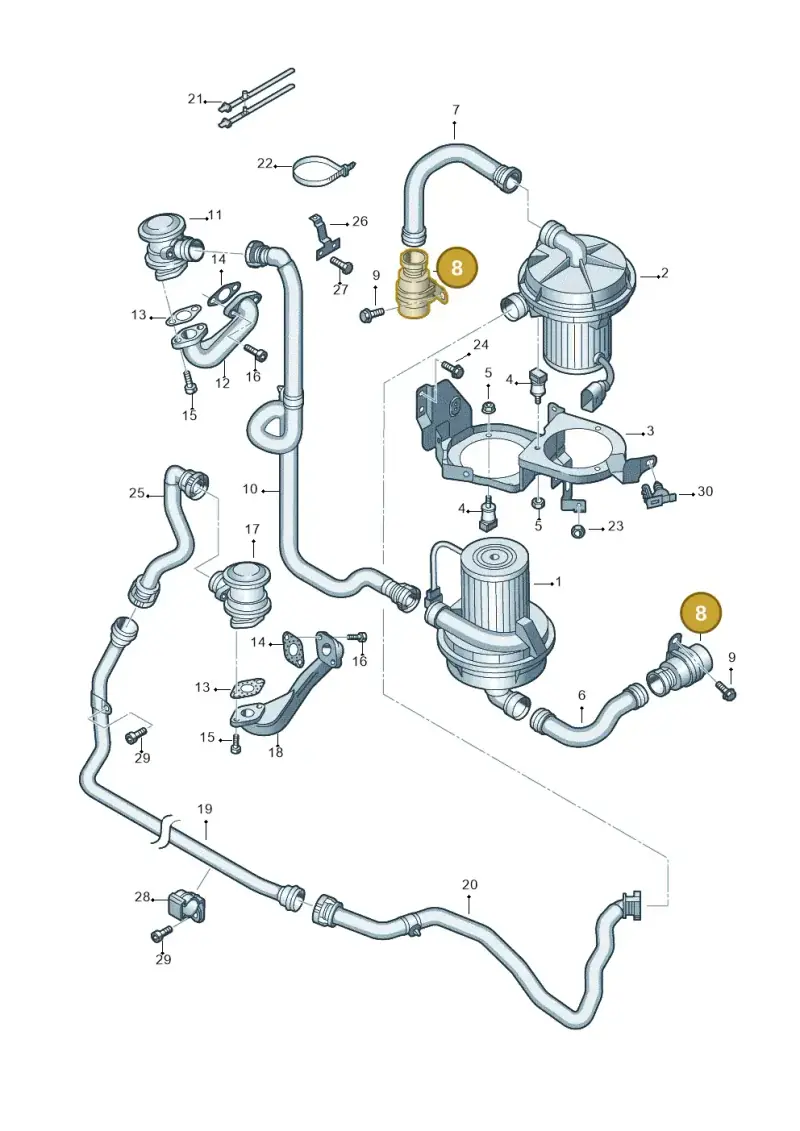 1C0131351A — Volkswagen Phaeton 4motion (2010-2016) diagram 258131250, position 8