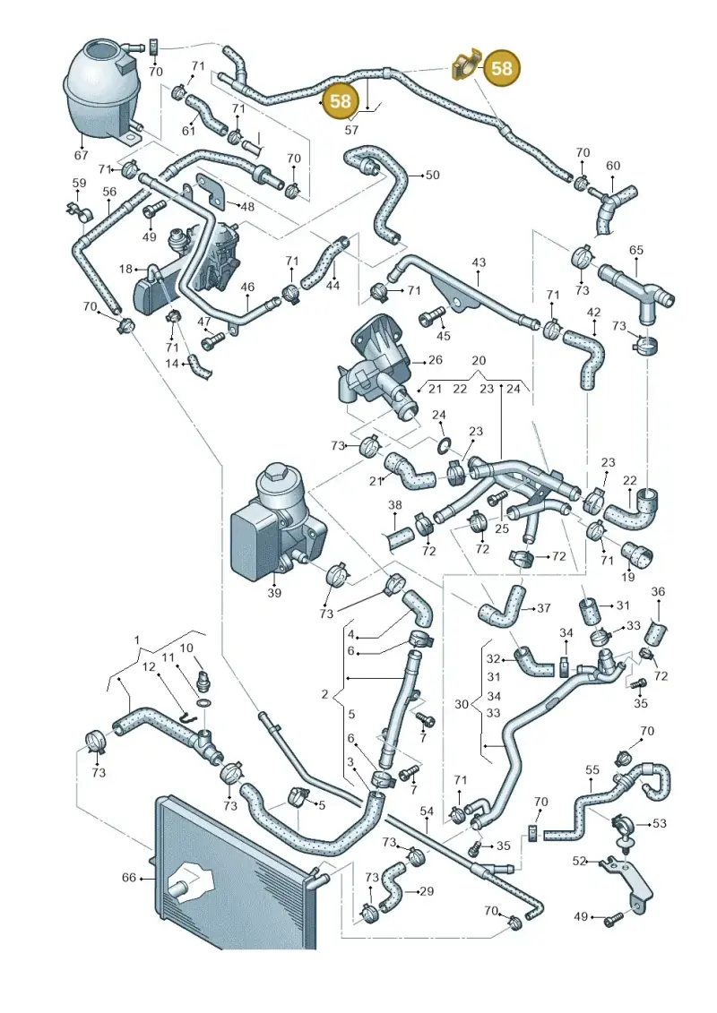 1C0422705B — Volkswagen Amarok twin cab (2022-) diagram 683121540, position 58