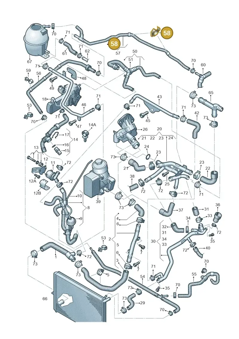 1C0422705B — Volkswagen Amarok twin cab (2022-) diagram 683121470, position 58