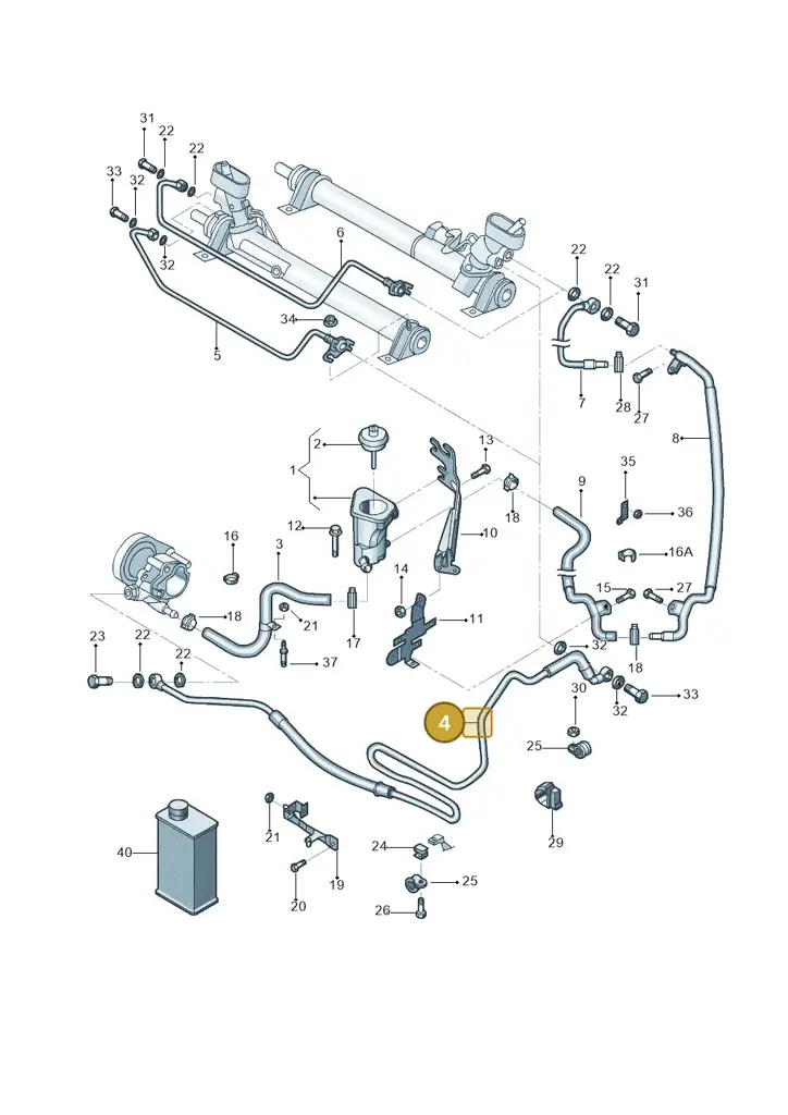 1C0422893AD — Volkswagen New Beetle 06> (2005-) diagram 206422550, position 4