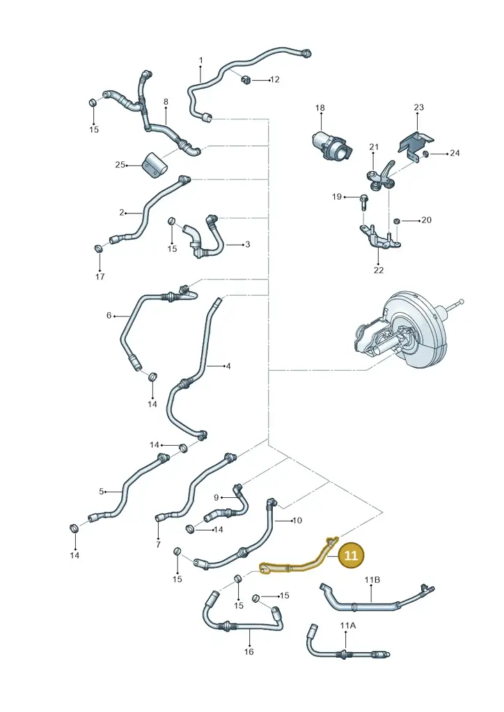 1C0612041AG — Volkswagen New Beetle 06> (2005-) diagram 467611710, position 11