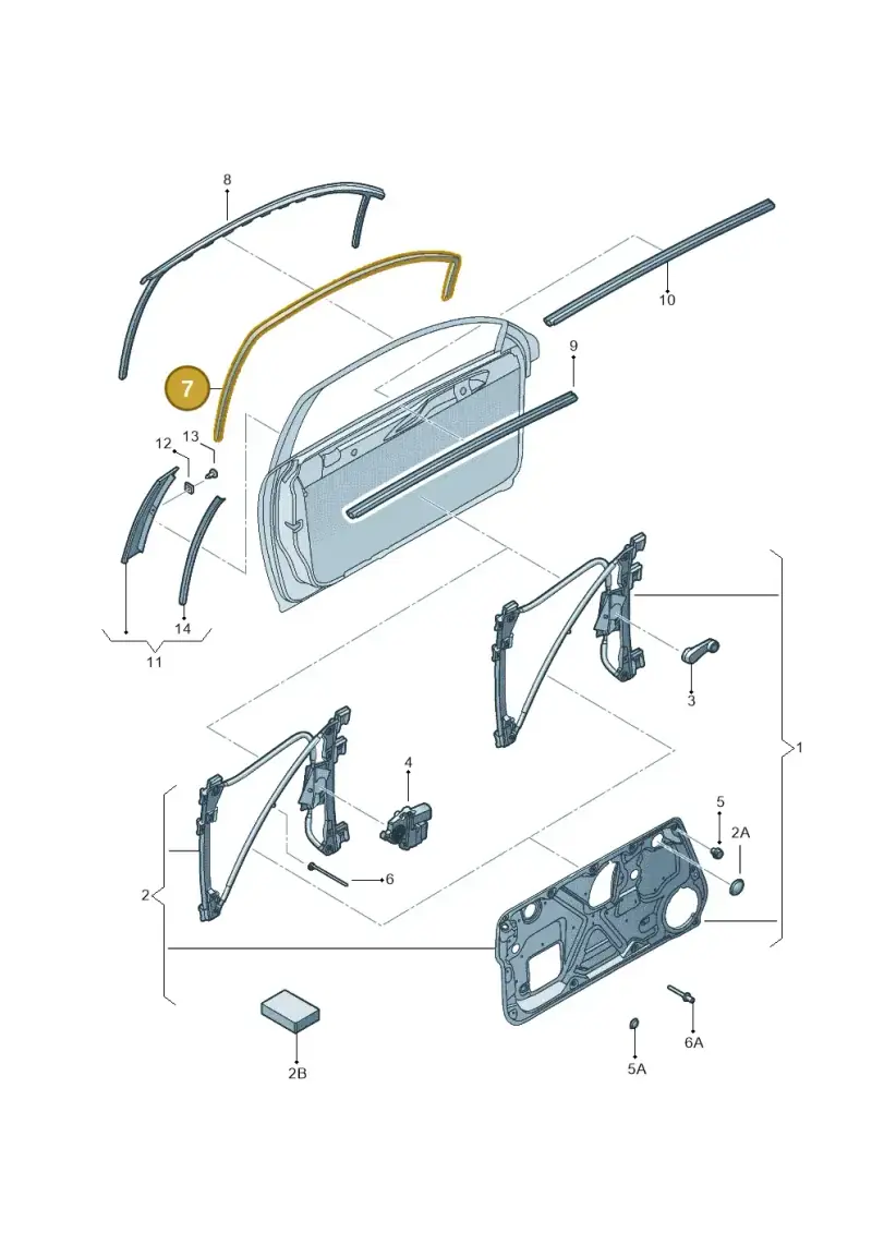 1C0837440BB41 — Volkswagen New Beetle             06> (2005-) diagram 467837600, position 7