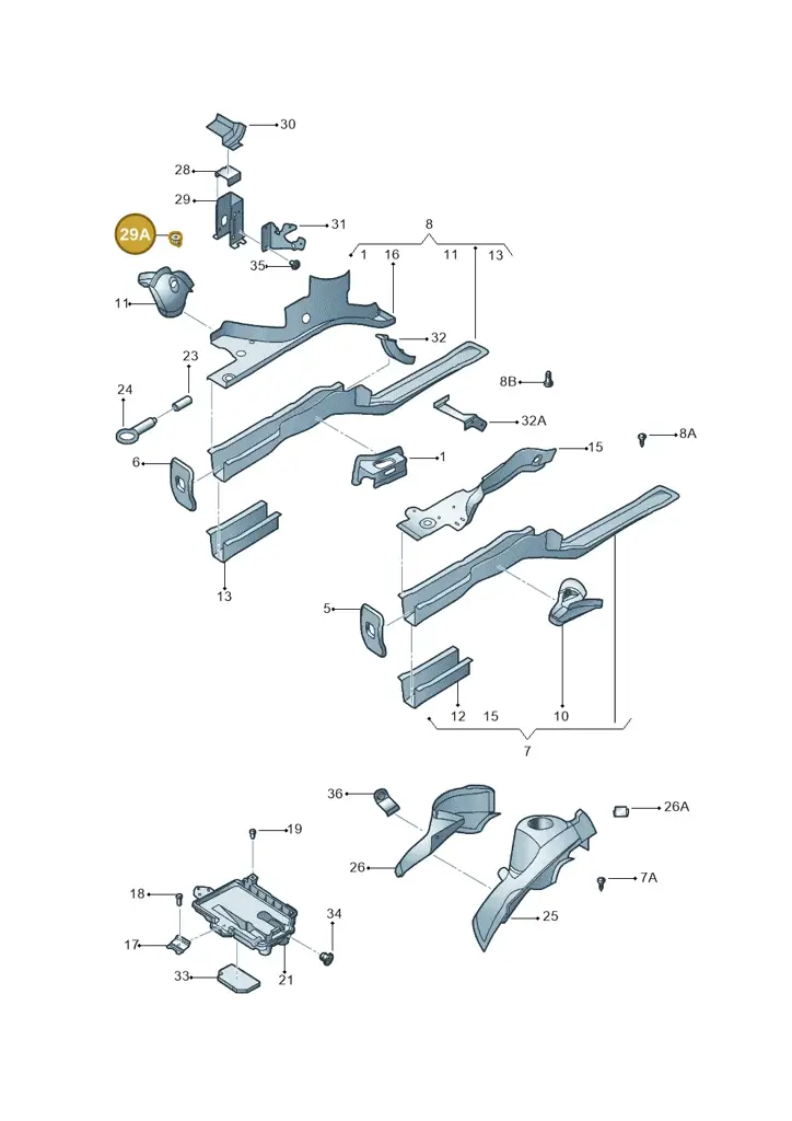 1C0857049B — Volkswagen New Beetle 06> (2005-) diagram 467803300, position 29A