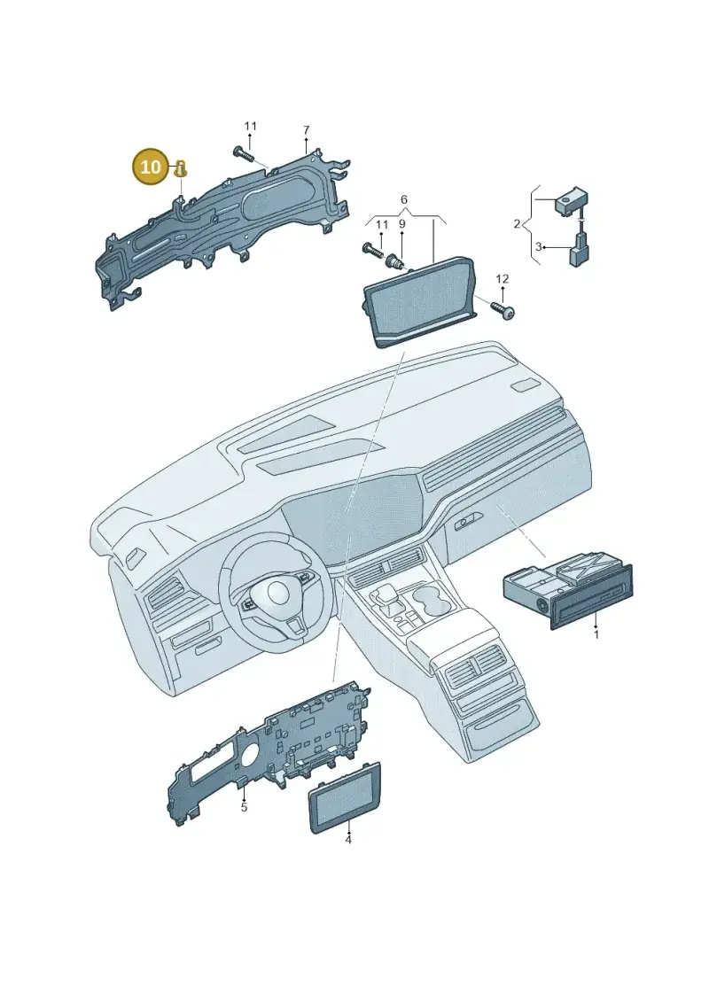1C0858945 — Volkswagen Touareg (2017-2023) diagram 439035000, position 10