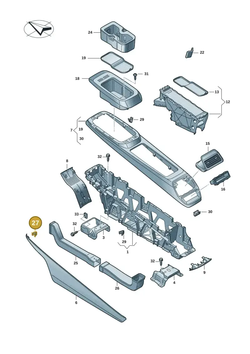 1C0867388 — Volkswagen ID.4 Pro (2020-2023) diagram 11a863050, position 27