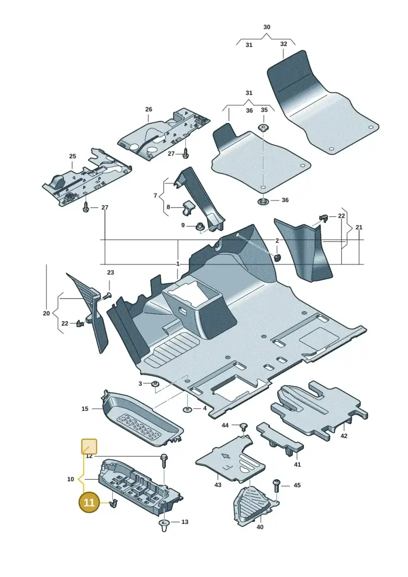 1C0867388 — Volkswagen ID.Buzz (2022-) diagram 15a863000, position 11