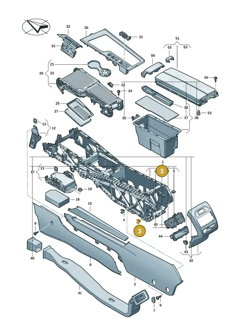 1C0867388 — Volkswagen Passat estate (2023-) diagram 3j0863500, position 3