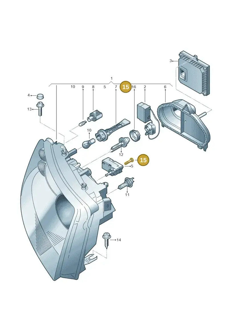 1C0941141 — Volkswagen Sharan (2008-2010) diagram 244941200, position 15