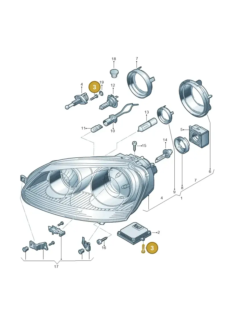 1C0941141 — Volkswagen Jetta Vagon            08> (2008-) diagram 420941200, position 3
