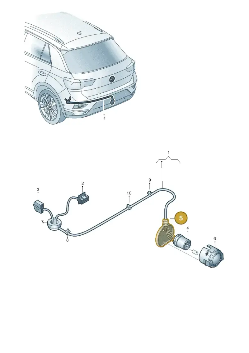 1C0945527 — Volkswagen T-Roc convertible 1.5 (2019-2024) diagram 813972850, position 5