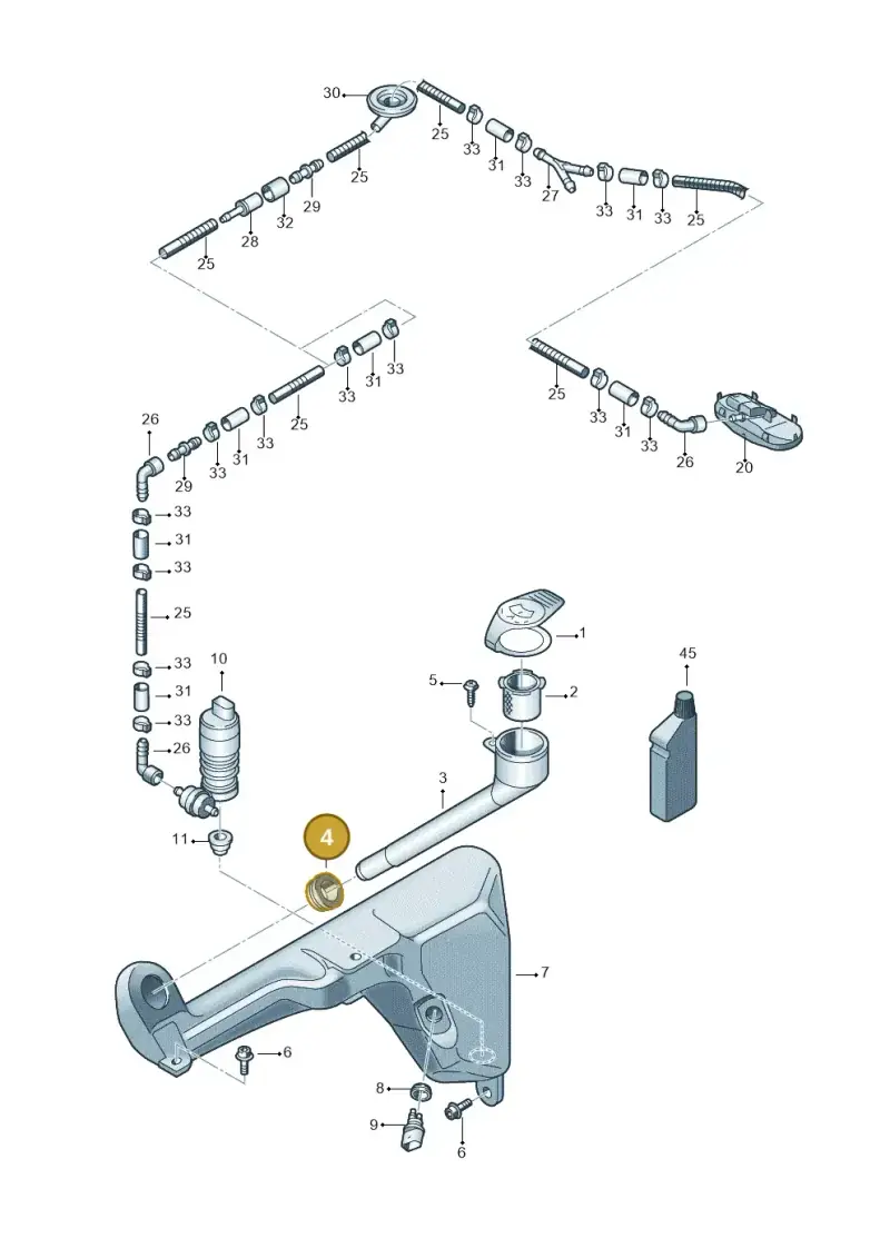 1C0955489 — Volkswagen Amarok twin cab (2012-2016) diagram 683955100, position 4