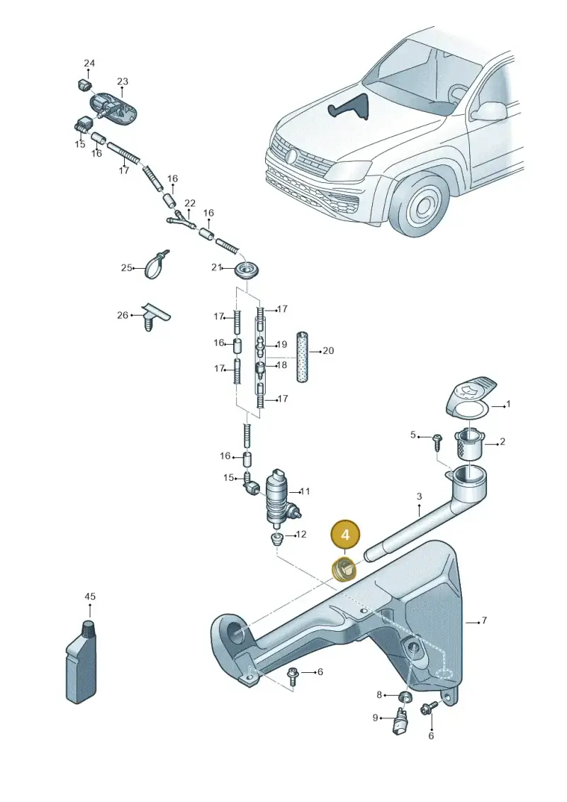 1C0955489 — Volkswagen Amarok twin cab (2022-) diagram 894955100, position 4