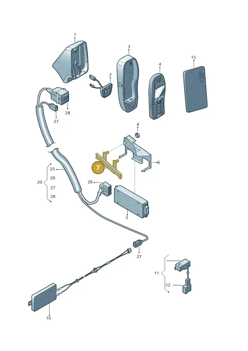 1C0971822 — Volkswagen Touareg (2005-2006) diagram 274035500, position 7