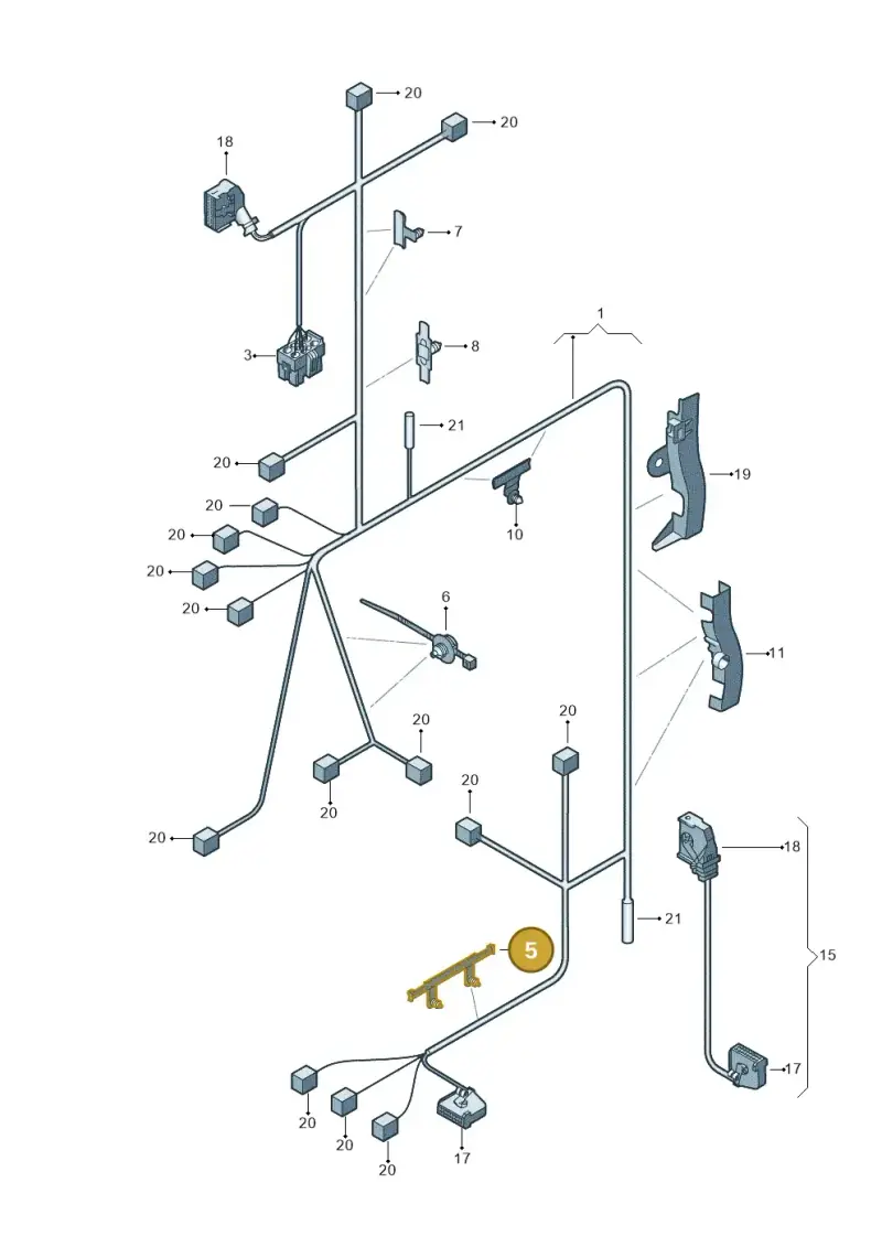 1C0971822 — Volkswagen Touareg                08> (2007-) diagram 274972400, position 5
