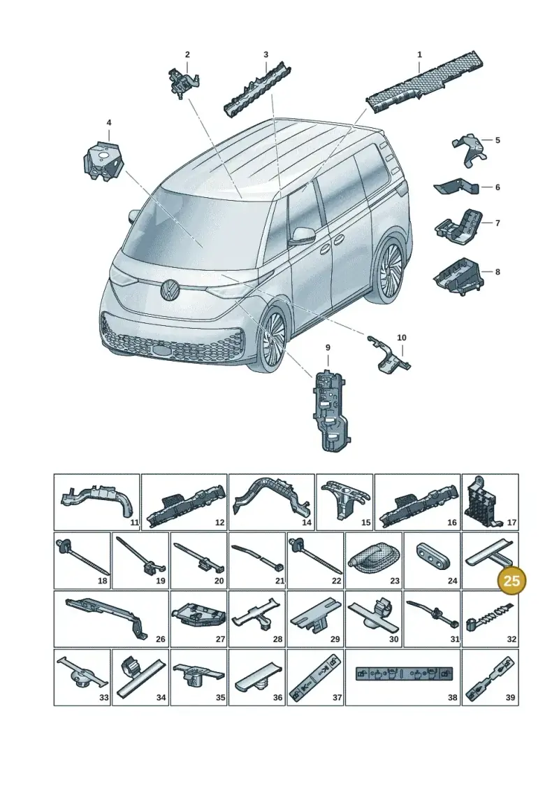 1C0971848C — Volkswagen ID.Buzz (2022-) diagram 15a972001, position 25