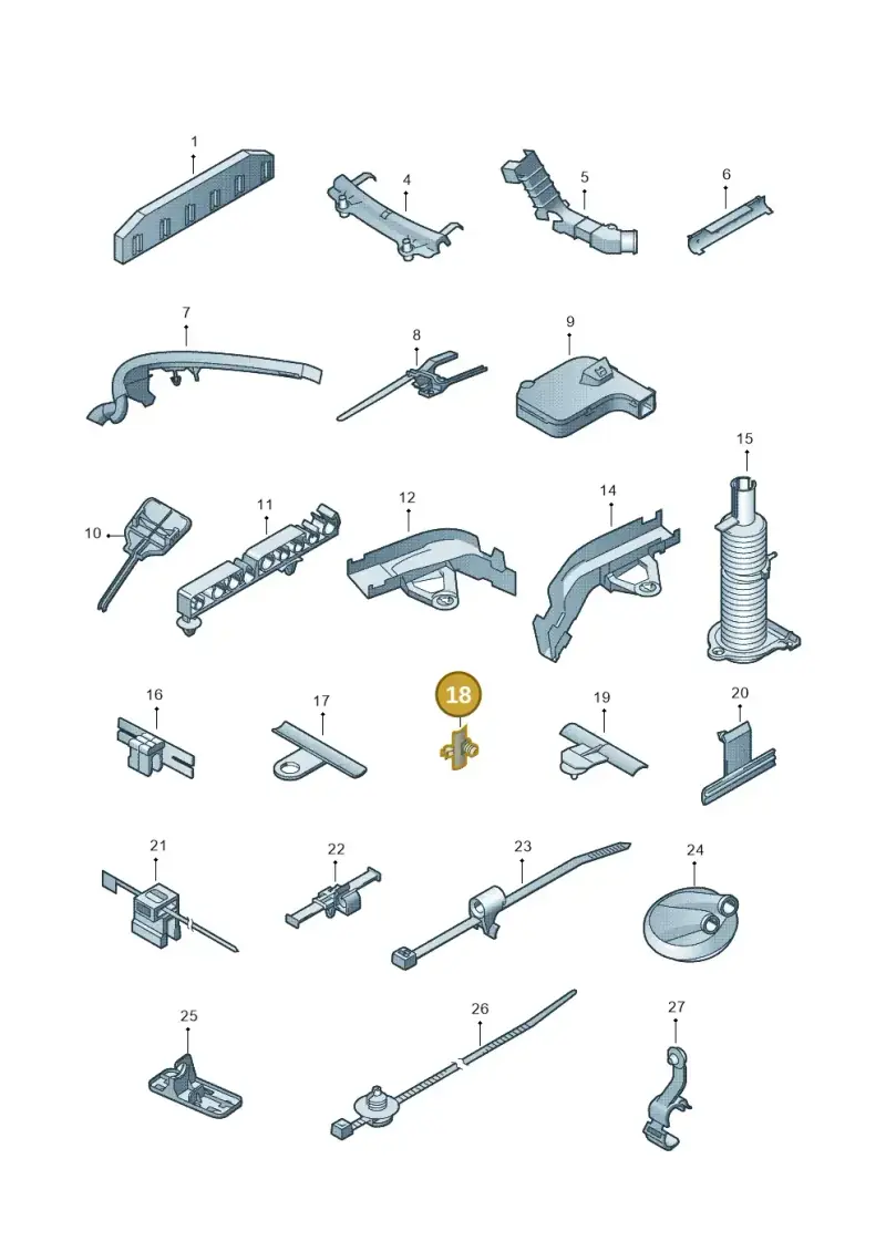 1C0971848D — Volkswagen Tiguan 4Motion (2011-2018) diagram 634971850, position 18