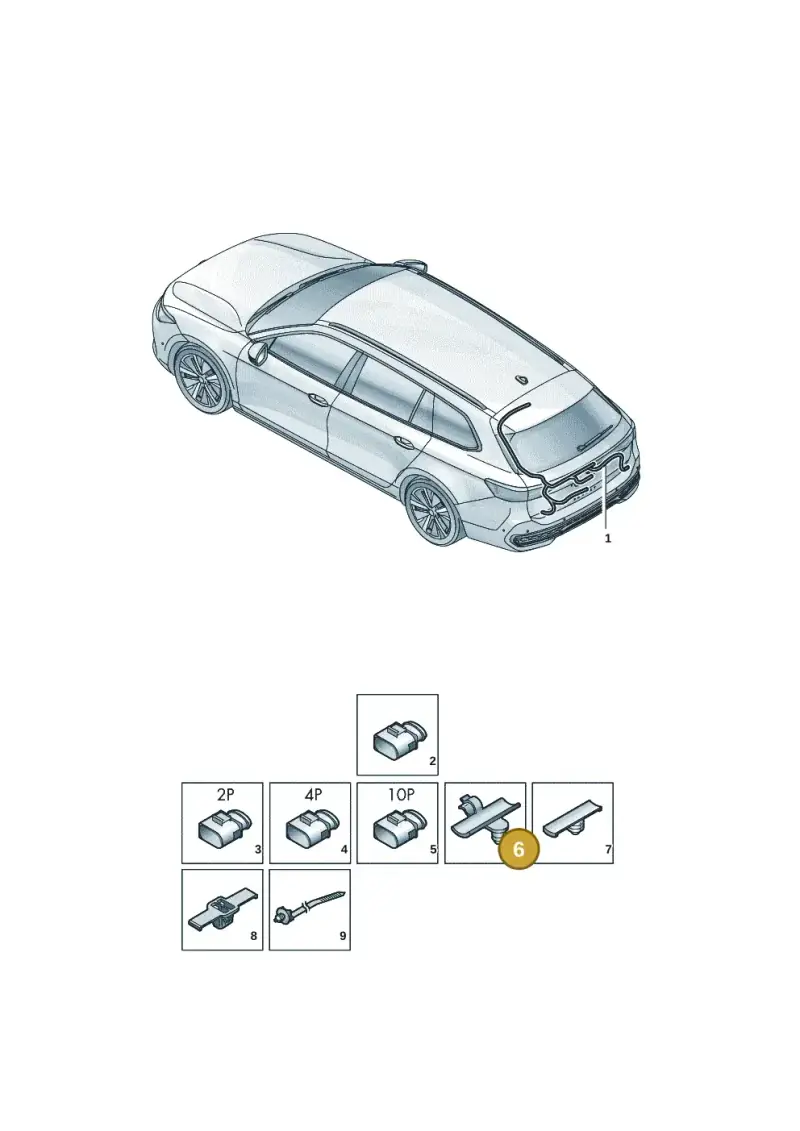 1C0971848D — Volkswagen Passat estate (2023-) diagram 3j0972810, position 6
