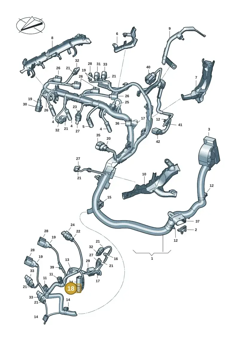 1C0971921A — Volkswagen Multivan (2021-) diagram 7t0971280, position 18