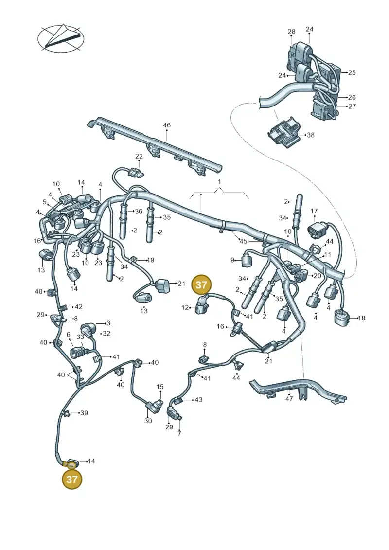 1C0971921A — Volkswagen Amarok twin cab (2022-) diagram 894971140, position 37