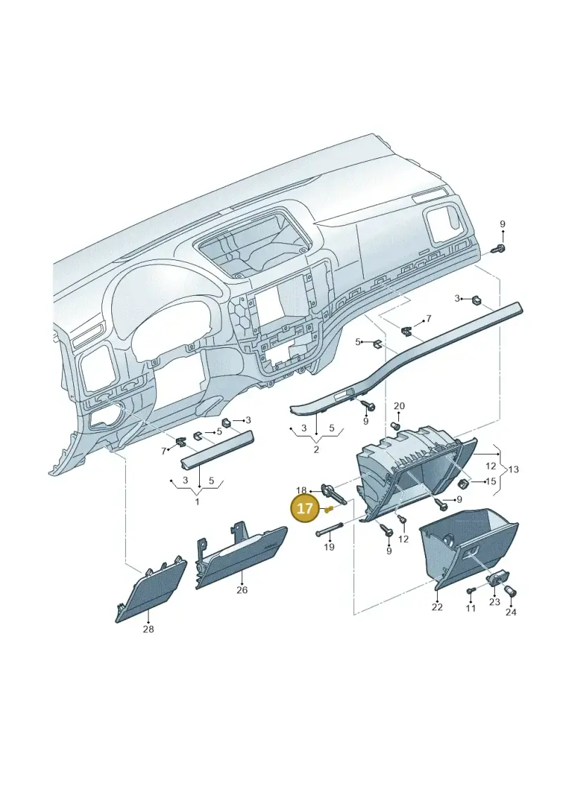 1C1880802 — Volkswagen Sharan BlueMotion (2015-2022) diagram 689857200, position 17