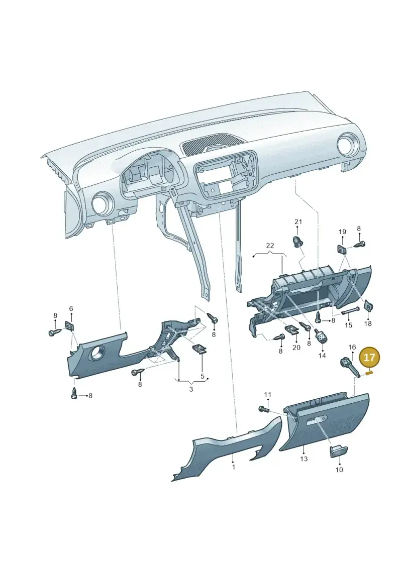 1C1880802 — Volkswagen Up! 1.0 BlueMotion (2016-2023) diagram 723857200, position 17