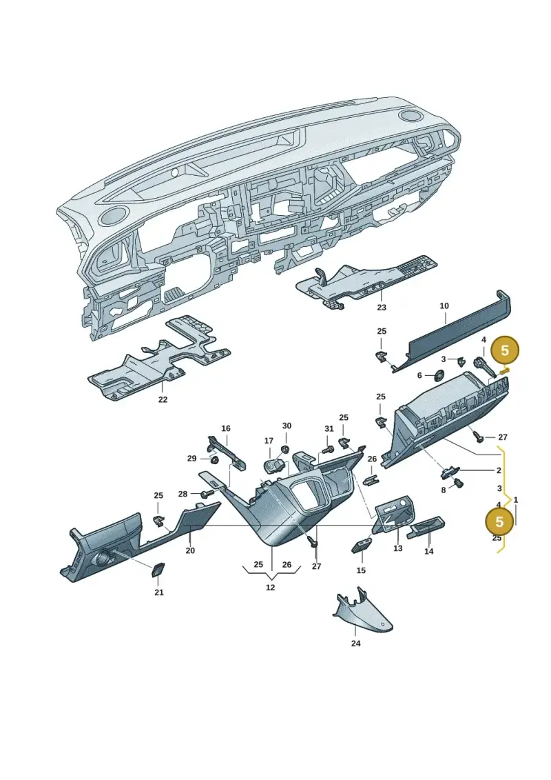 1C1880802 — Volkswagen Transport. multivan (2019-2024) diagram 7em857020, position 5