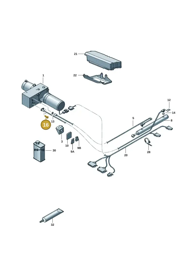 1E0871960 — Volkswagen Caravelle (2019-2024) diagram 7ep875030, position 16