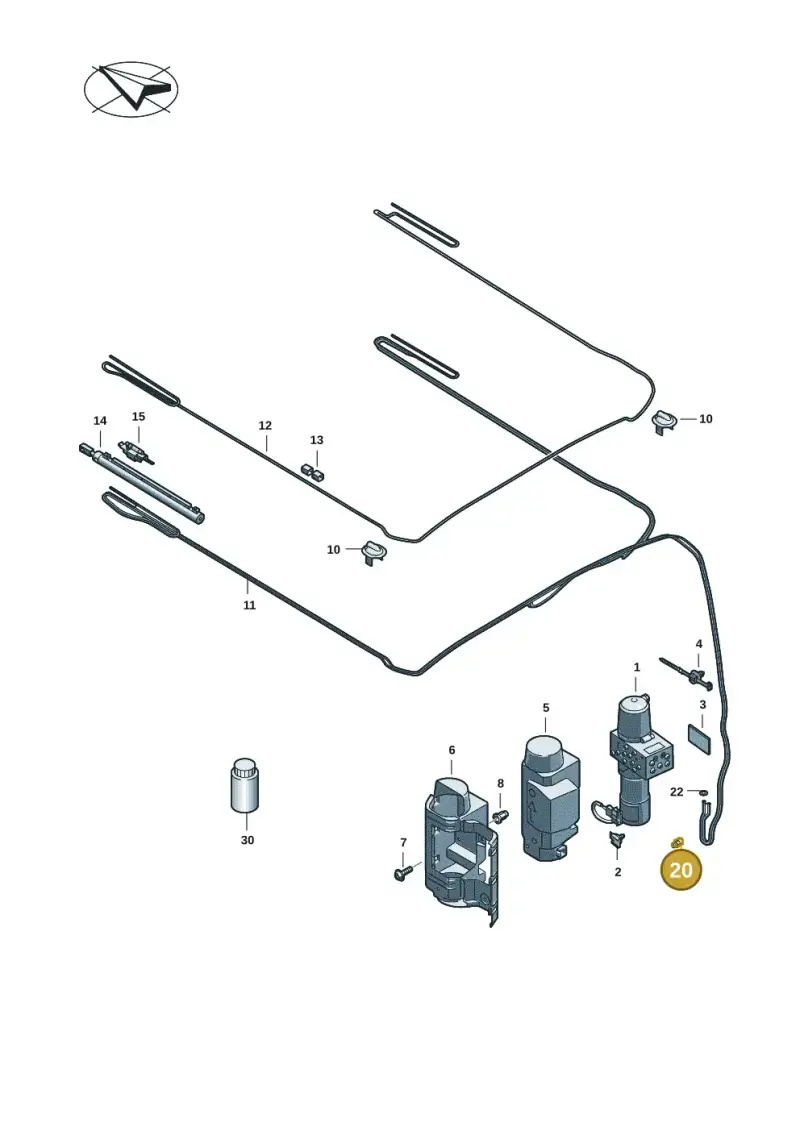 1E0871960 — Volkswagen Multivan (2021-) diagram 7t0875300, position 20