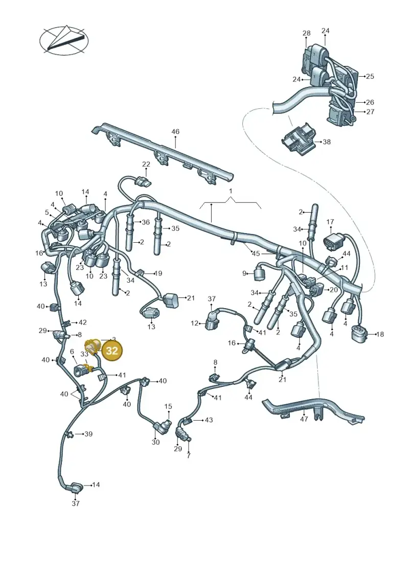 1E0971921 — Volkswagen Amarok twin cab (2022-) diagram 894971140, position 32