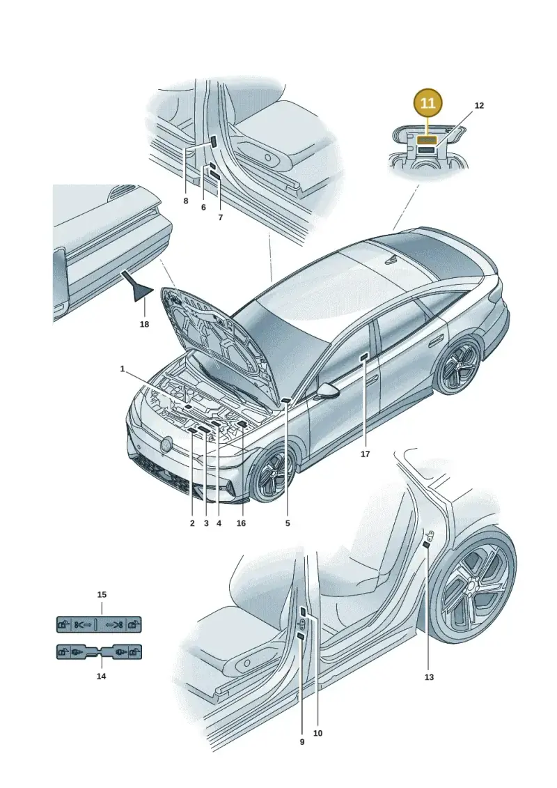 1EA010007 — Volkswagen ID.7 Limousine Pro (2023-) diagram 14b010000, position 11