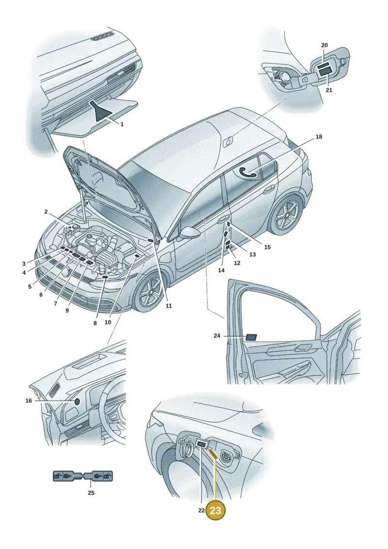 1EA010007 — Volkswagen Golf 2.0 BlueMotion (2019-2024) diagram 5h0010000, position 23
