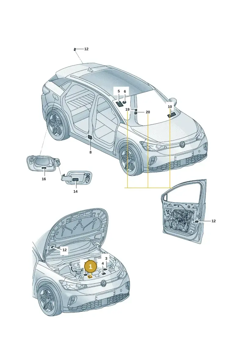 1EA010008B — Volkswagen ID.6 X (2021-) diagram 12d010000, position 1