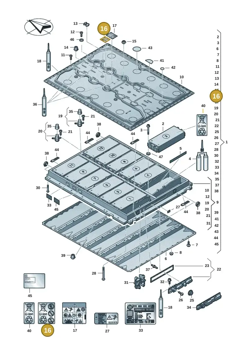 1EA010505 — Volkswagen ID.7 (2023-2025) diagram 082915053, position 16