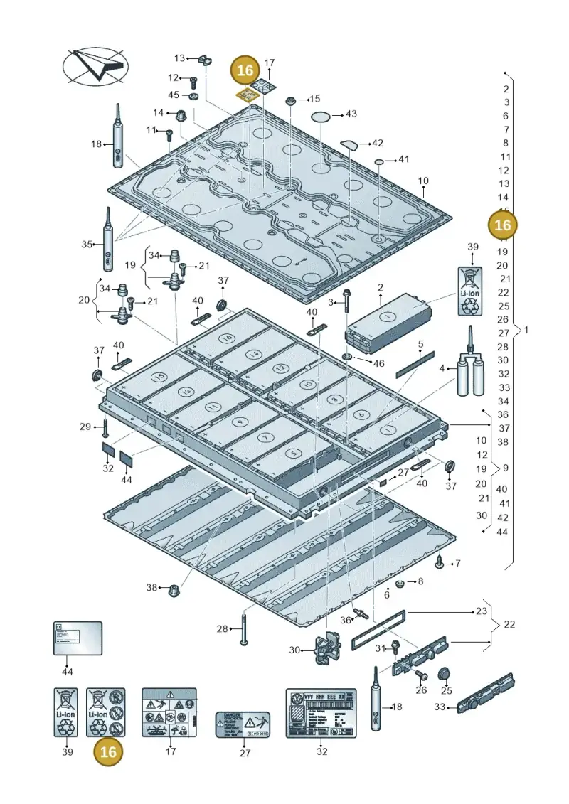 1EA010505 — Volkswagen ID.7 (2023-2025) diagram 091915050, position 16