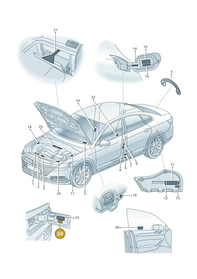 1EA010560 — Volkswagen Arteon (2017-2023) diagram 828010000, position 24