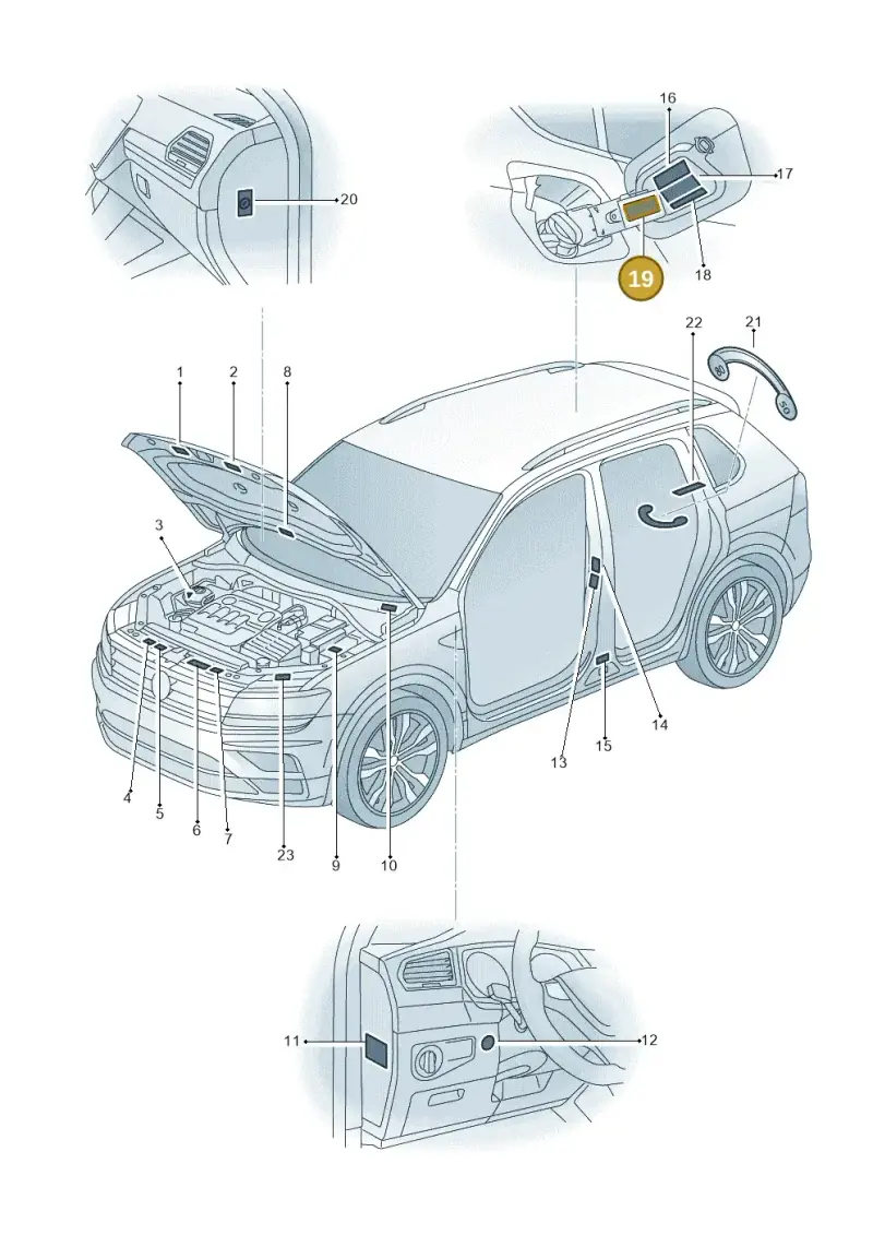 1EA010560 — Volkswagen Tiguan 2.0 4Motion (2016-2024) diagram 884010000, position 19