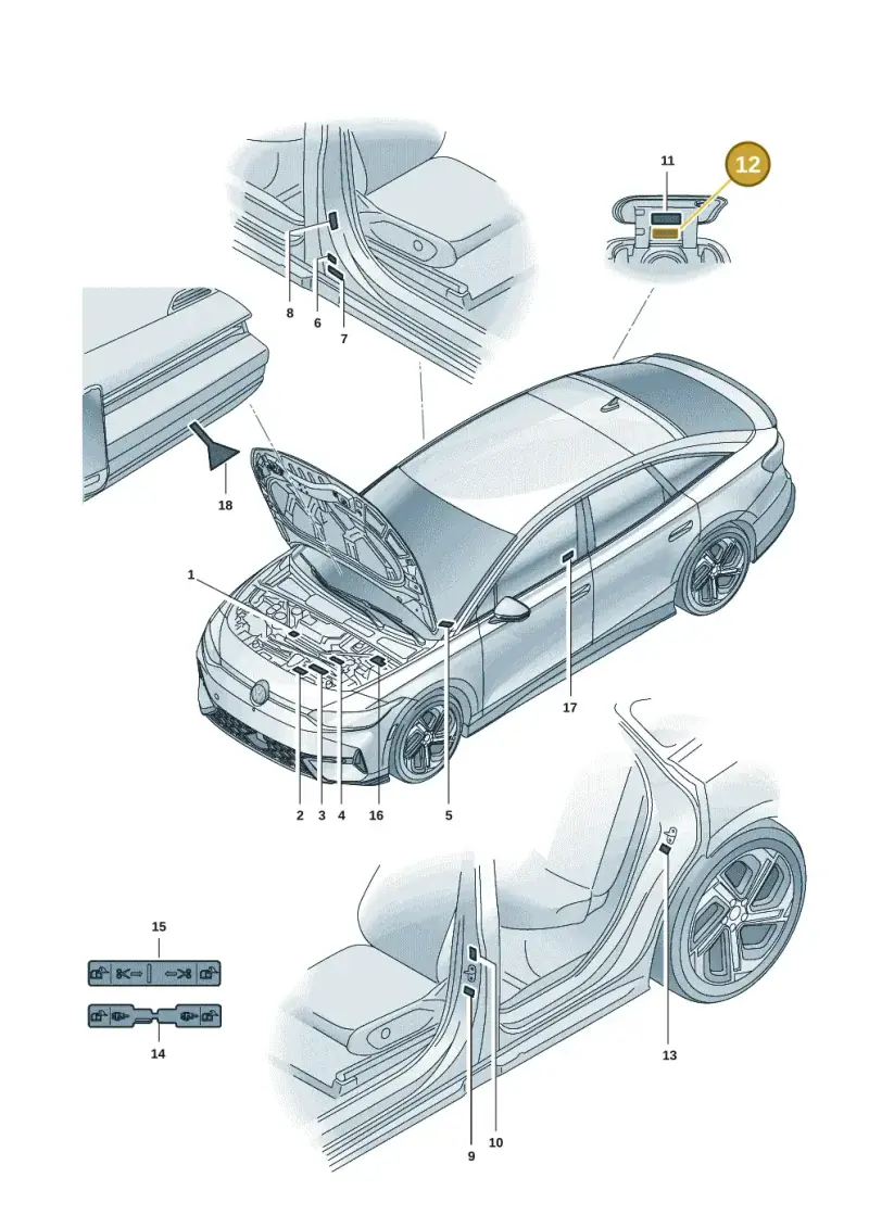 1EA010560B — Volkswagen ID.7 Limousine Pro (2023-) diagram 14b010000, position 12