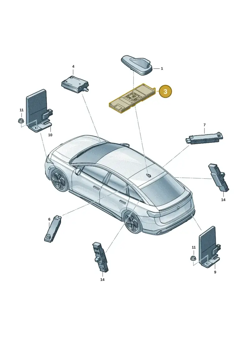 1EA035741F — Volkswagen ID.7 (2023-2025) diagram 14b035200, position 3