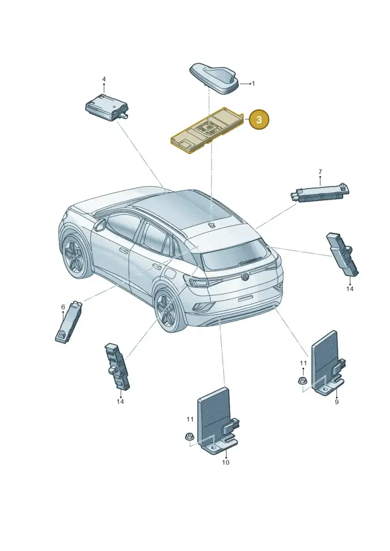 1EA035741J — Volkswagen ID.4 (2020-2025) diagram 11a035020, position 3