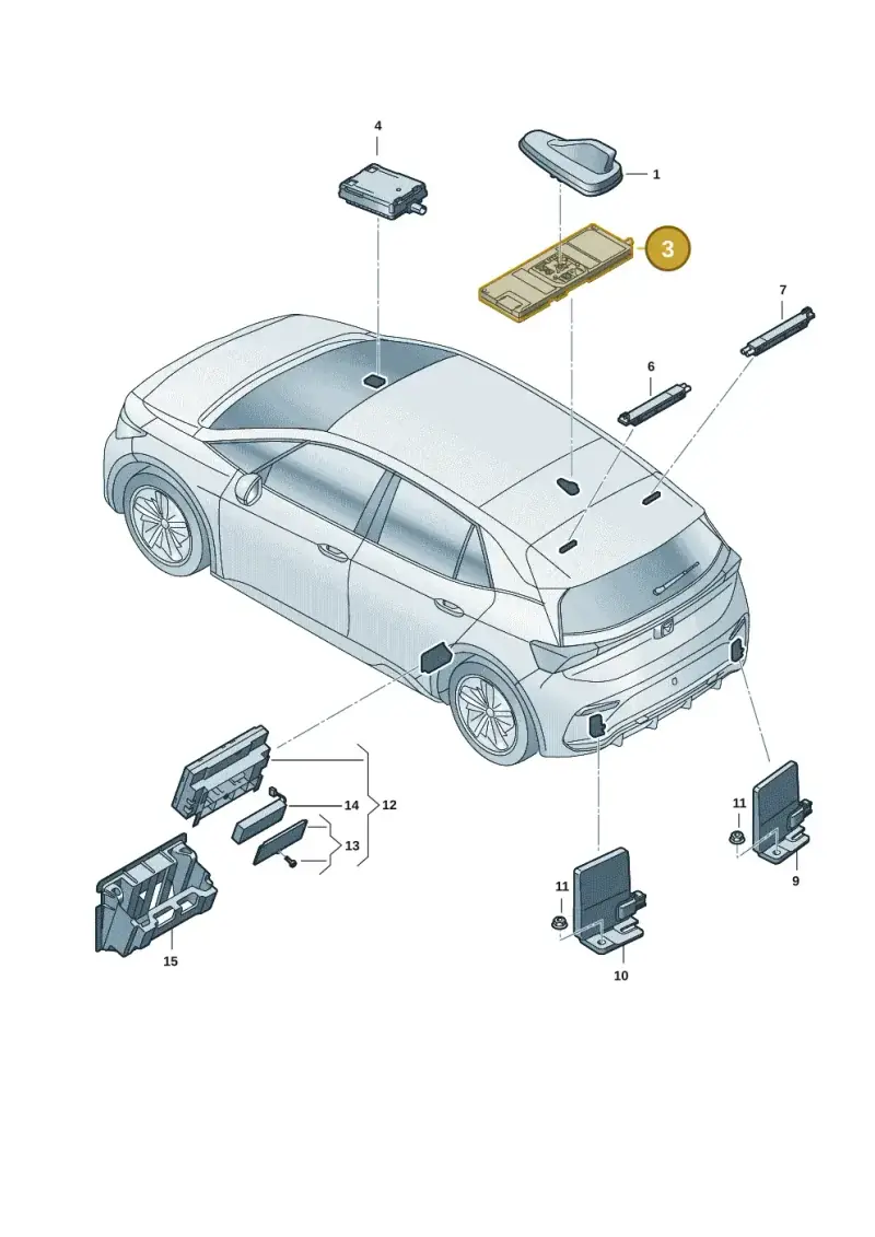 1EA035741J — SEAT CUPRA Born (2021-) diagram 10s035010, position 3