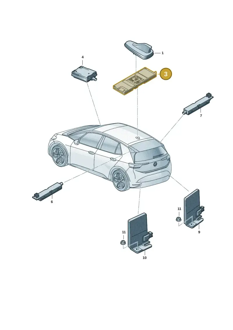 1EA035741K — Volkswagen ID.3 (2019-2025) diagram 10a035020, position 3