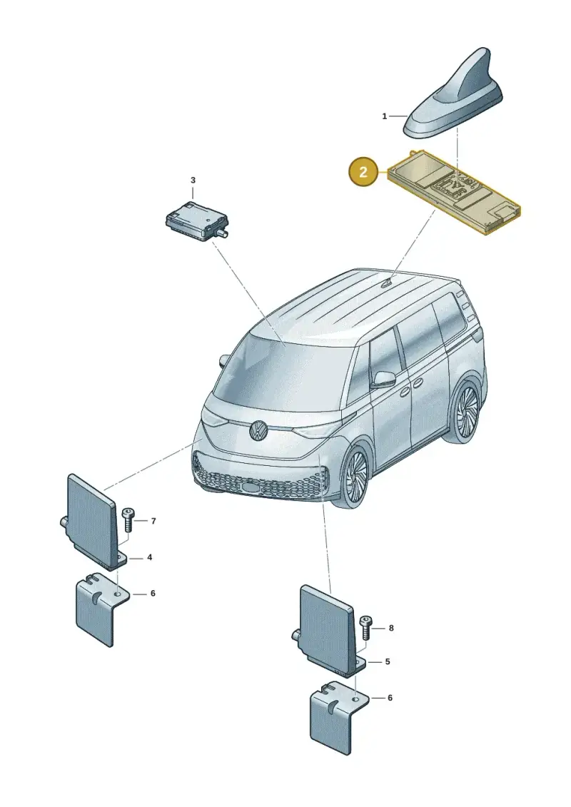1EA035741K — Volkswagen ID. Buzz (2022-2025) diagram 15a035200, position 2