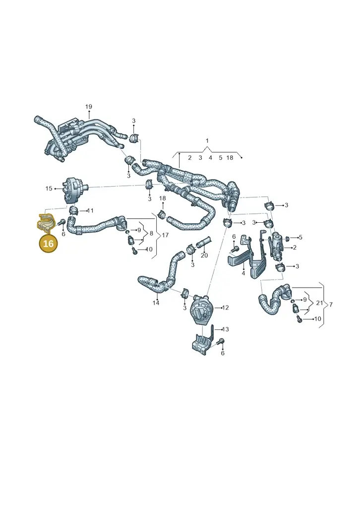 1EA121066D — Volkswagen ID.7 Limousine Pro (2023-) diagram 10a121210, position 16