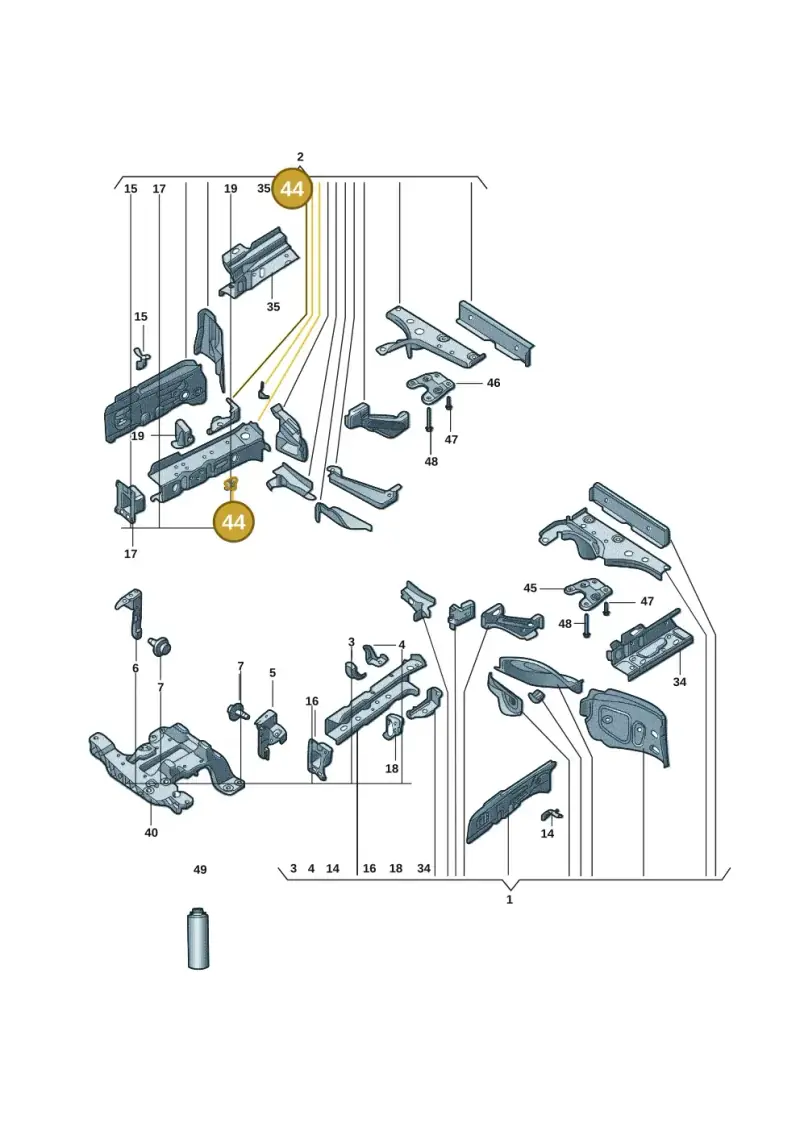 1EA121079 — Volkswagen ID.6 X (2021-) diagram 11d803000, position 44