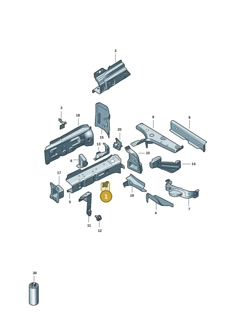 1EA121079 — Volkswagen ID.7 Limousine Pro (2023-) diagram 14b803001, position 1
