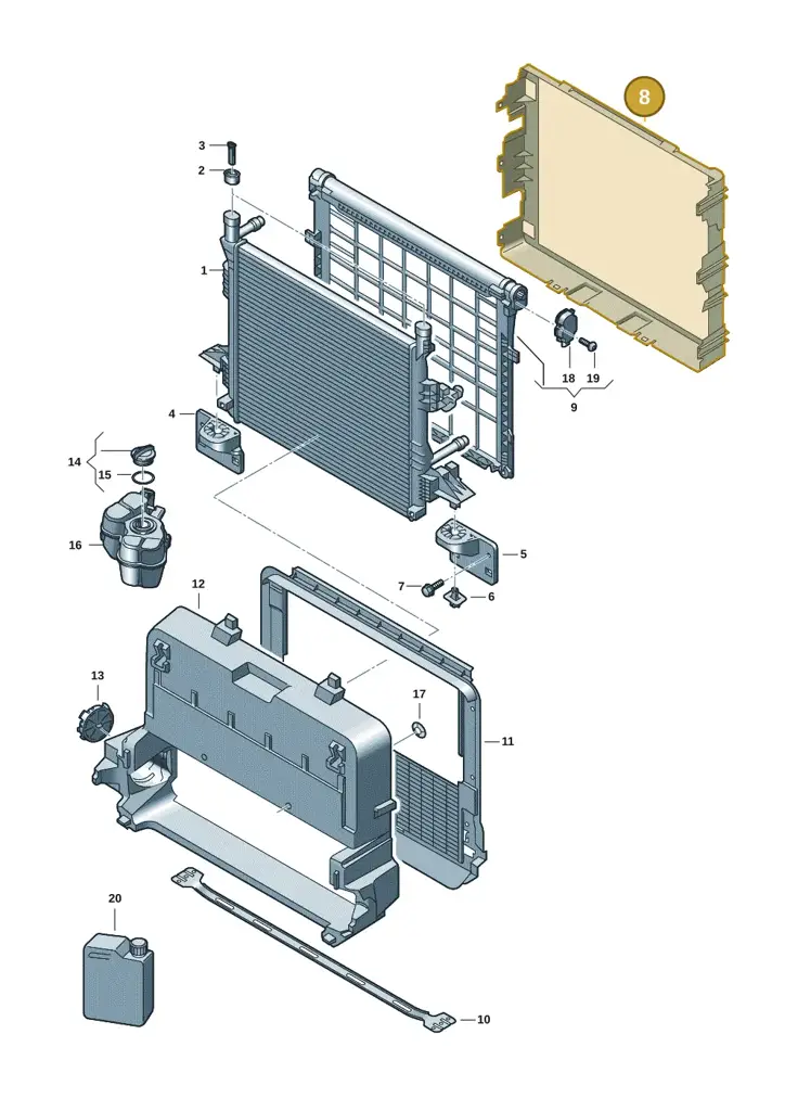 1EA121281E — Volkswagen ID.7 Limousine Pro (2023-) diagram 10a122100, position 8
