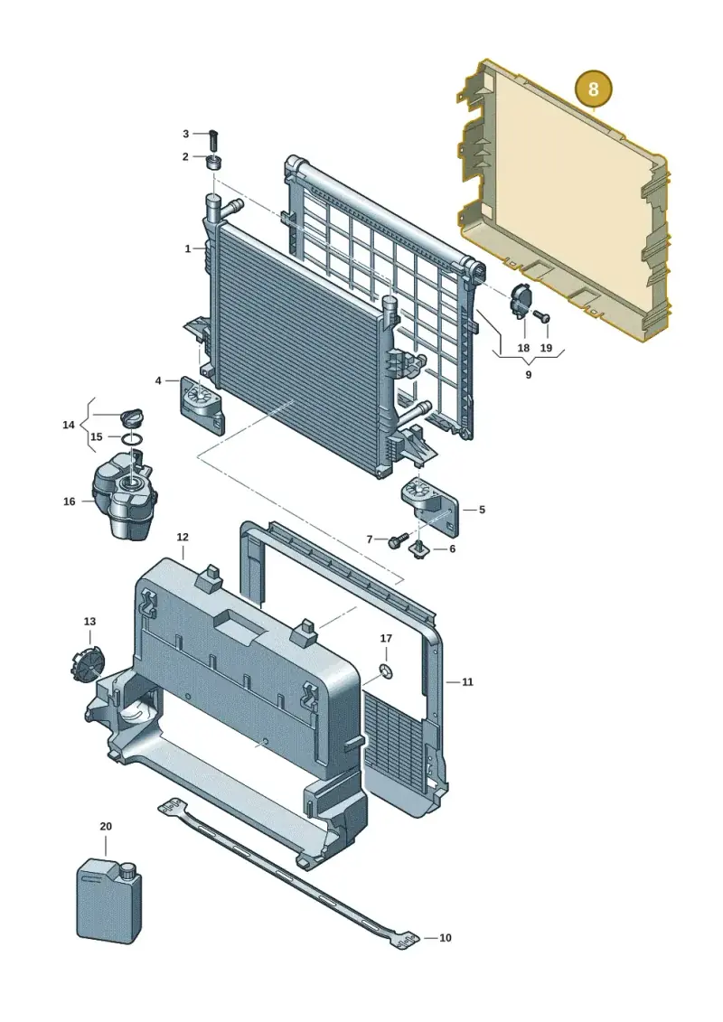 1EA121281E — Volkswagen ID.7 Limousine Pro (2023-) diagram 10a122100, position 8